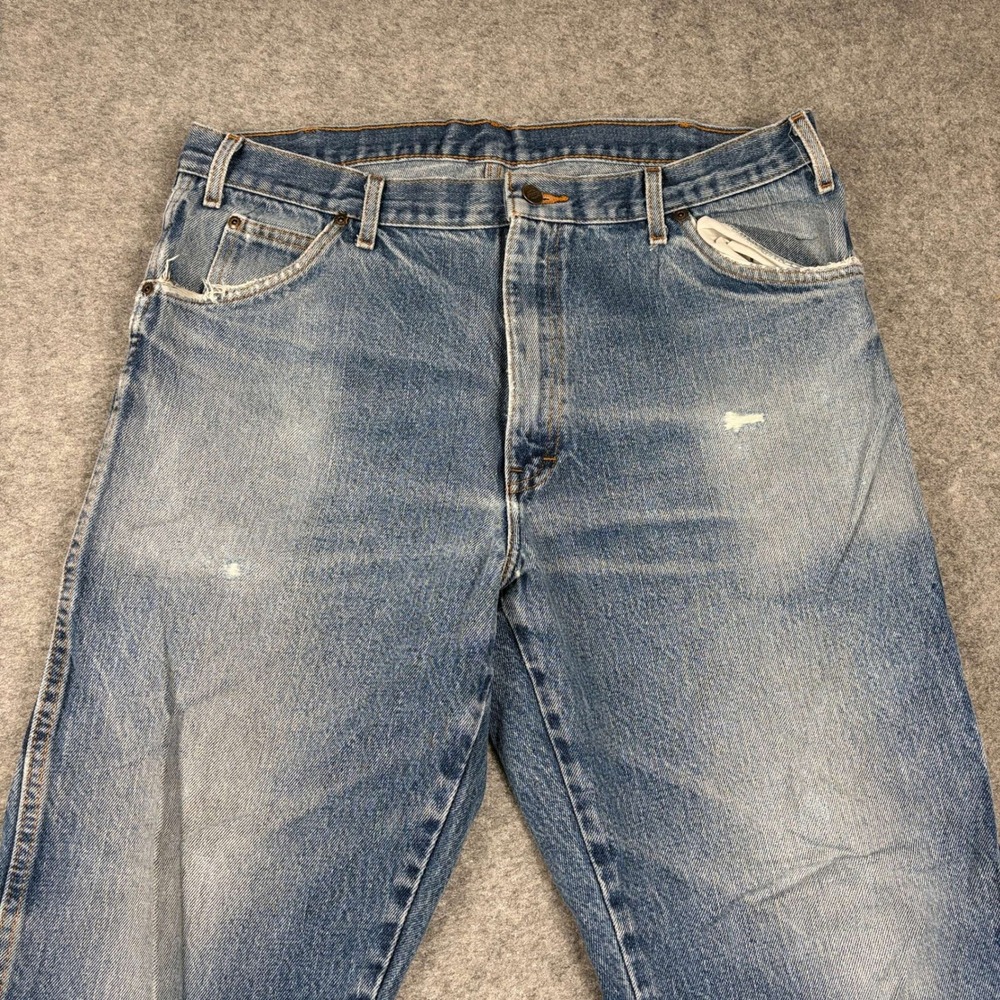 Dickies Denim Jeans Mens 40x30 Relaxed Fit Distressed Workwear Blue Utility